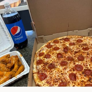 Two Large 17" Pizza with One Topping & 40 Wings Special