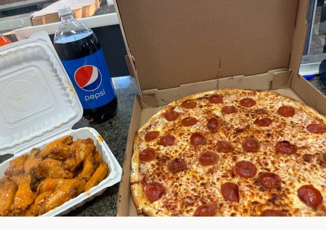 Two Large 17" Pizza with One Topping & 40 Wings Special.