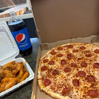 Large 17" Pizza with One Topping & 20 Wings Special
