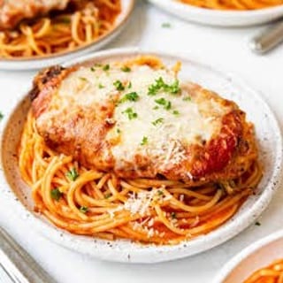 Chicken Parm with Spaghetti